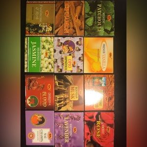 Incense cones 12 boxes various scents vanilla opio jasmine be rose sandalwood